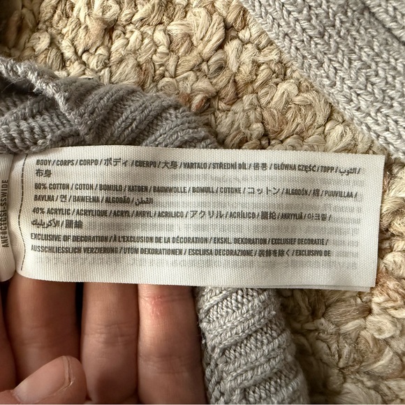 Hollister Tie-Front Crop Cable Knit Cardigan Size XS - Picture 7 of 8